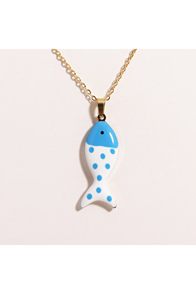 Choice 7 Waterproof Cute Colorful Enamel Fish Pendant Necklaces For Women Gir...