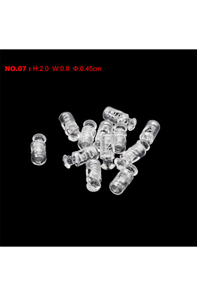 Choice 07 10 قطع قفل الحبل سدادة بلاستيكية أطراف الحبل تبديل مشبك مشبك شفاف و...