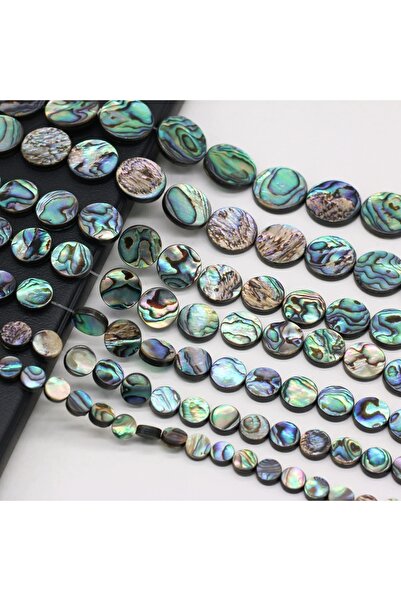 Choice3 10mm-5pcs Abalone Shell High Quality 5pcs Natural Shell Beads Coin Ab...