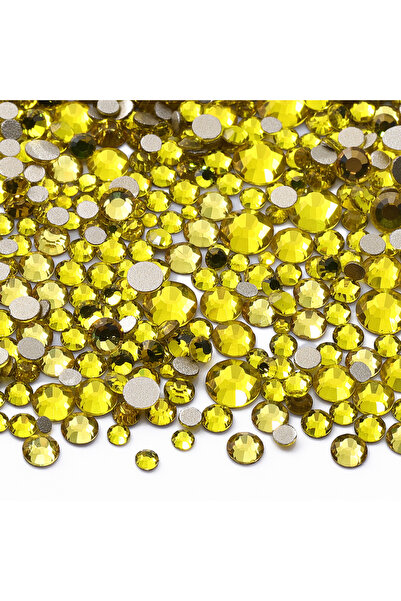 Choice أحجار الراين المسطحة الزجاجية ذات القاعدة الذهبية من السترين، 1440 قطع...