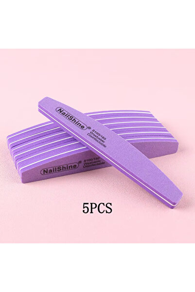 Choice 5 قطع من مبردات الأظافر الأرجوانية ثنائية الجوانب، إسفنجة ملونة، شرائط...