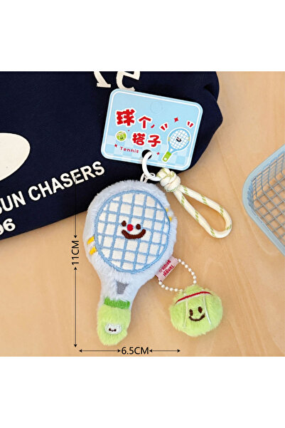 Choice Plush B Cute plush tennis racket figurine pendant, bag, keychain penda...