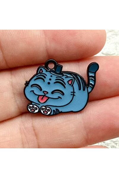 Miniso BROWN 10 PCS Cartoon Blue Tiger Charms DIY Jewelry Making Pendant Necklace Pendant Handmade Material