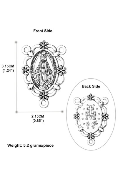 Choice M-10pcs 10Pcs/30Pcs Our Lady Medalla Milagrosa Centerpieces Catholic Virgin Mary Rosary Center Part