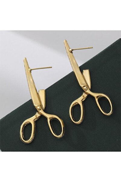 Choice 2 قرطين أذن مبالغ فيهما على شكل مقص تقليدي عتيق من تصميم جوثيك داكن للرجال والنساء من شركة جوث بانك سيلفر.