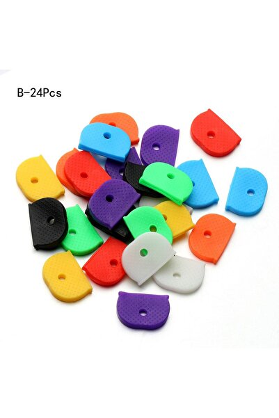 Choice B-24Pcs 12/24/32pcs Multi Color Key Cap Covers Key Identifier Tags Sof...