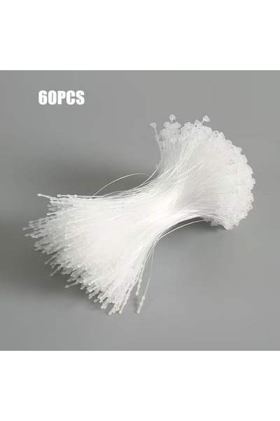 Choice 60 قطعة 60/600/1500 قطعة خط تعليق علامة بلاستيكية شفافة مع مثبتات العل...