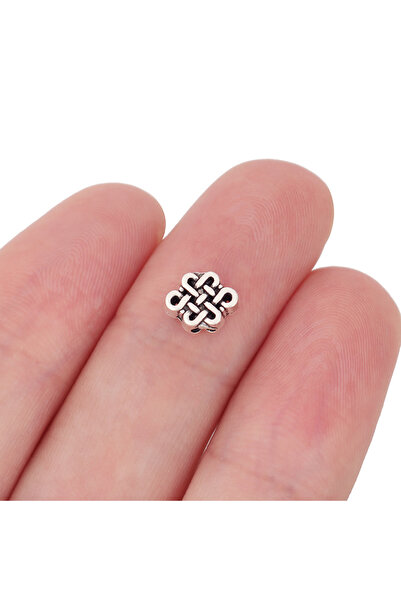 Choice Silver Color 100pcs Silver/Gold Color Chinese Knot Spacer Beads Charms...