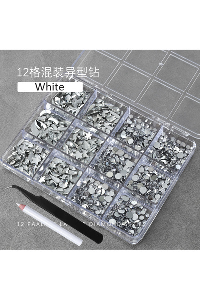 Choice ZB148-1 12 شبكة ثلاثية الأبعاد بلون الشمبانيا الذهبي لتزيين الأظافر بأ...