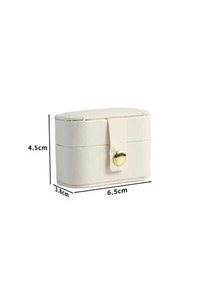 Choice white Mini Portable Small Jewelry Storage Bag Travel Simple Leather Ri...