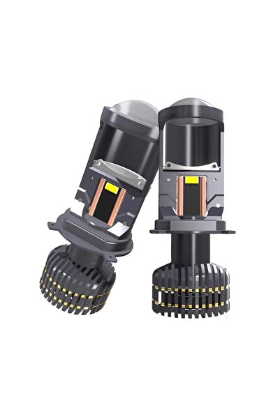 lumixauto Set de 2 becuri H4 Bi-LED pentru proiector, fascicul dublu – 160W, ...