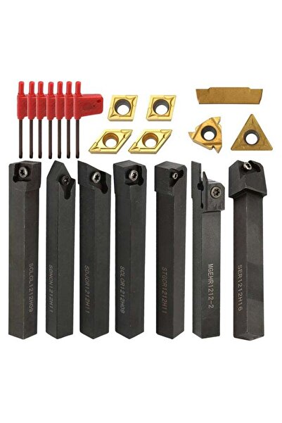 Generic 21-Piece Multi-Functional Carbide Insert Turning Tool Set Multicolour 252x4x15cm
