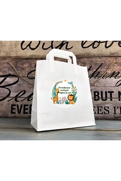 Invitatii Originale Punga alba SAFARI - set 20 buc