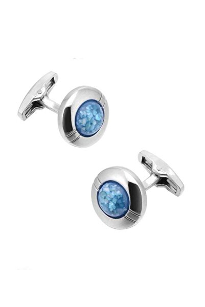 Generic أزرار أكمام قميص دائرية من الكريستال بتصميم بسيط