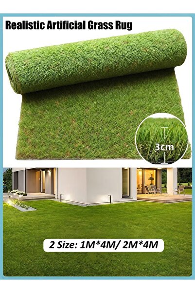 Generic 30MM Thick Realistic Artificial Grass Rug Turf 1*4M/2*4M Two Size Available Dog Grass Mat