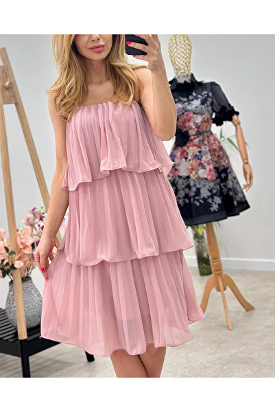 OEMN Rochie din voal cu captuseala