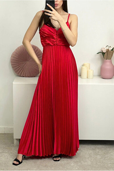 OEMN Women's pleated dress with straps - Mary