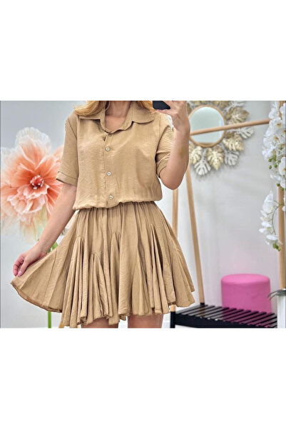 OEM Rochie scurta din vascoza cu talie elastica – 5 culori vibrante – marime ...