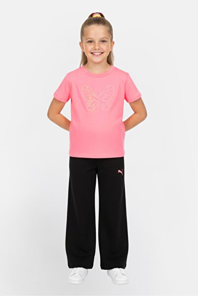 Puma طقم رياضي للبنات من قطعتين، مناسب للأنشطة الخارجية، متعدد الألوان