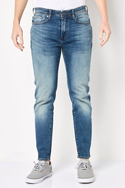 Dkny Men Regular Fit Washed Stretchable Jeans, Blue