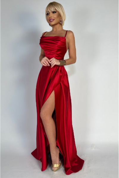 OEMN Rochie Dama Satin Lunga - Clara