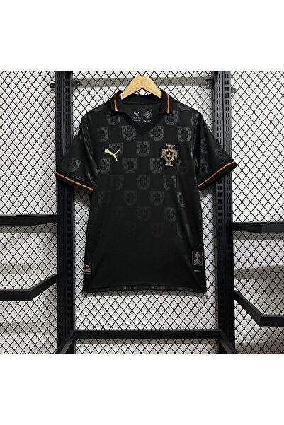 LEOO Portugal national team black jersey, World Cup fan version, unwaisted, 2026