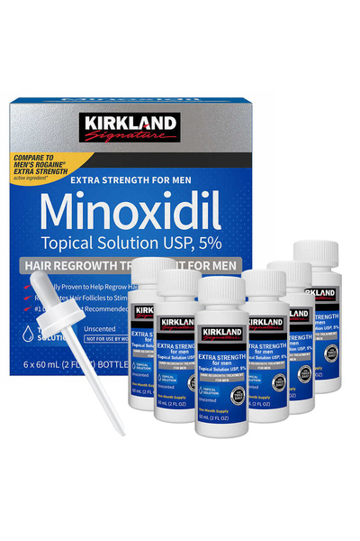 Kirkland Signature Set de soluții, Kirkland Signature, Minoxidil 5%, Tratamen...