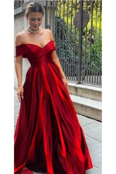 OEMN Rochie Dama Lunga Satinata cu Revere si Bretele