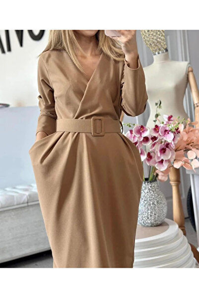 OEMN Rochie Suzy Crep Elastic – Rochie Eleganta pentru Femei (M – 3XL) - ALN