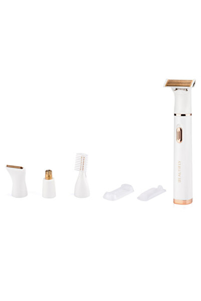 Beautifly Epilator portabil My Blade Silky, 4 capete placate cu aur, piele um...