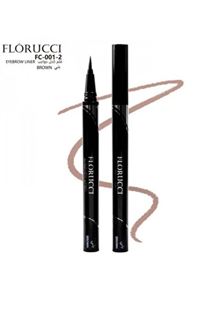 Florucci قلم تحديد الحواجب المقاوم للماء من فلورتشي - بني طبيعي، يدوم طويلاً