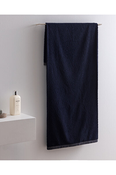 Madame Coco Bonte 100% Cotton Bath Towel - Navy Blue - 70X140 cm