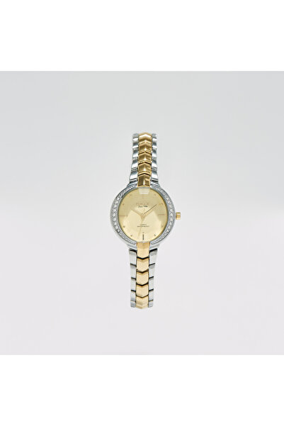 Omax Women's Silver and Gold Stainless Steel Strap Analog Wristwatch - 00JEC0...