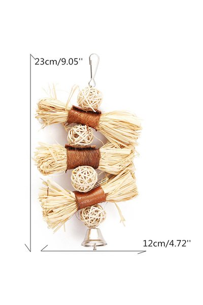 Choice1 كرة تاكراو متعددة الألوان على شكل ليفة، لعبة طيور أليفة للببغاء، المكاو، الببغاء الرمادي الأفريقي، البادجي، الكوكاتو، الباراكيت.