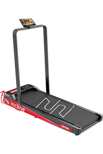 Yagud 2 in 1 Walking Pad Treadmill for Home & Office Use, 1–10 km/h, Foldable Rail, 7% Incline
