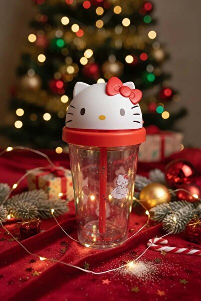 SANRIO Lisanslı Hello Kitty Kapaklı Plastik Su Kabı 320 ml