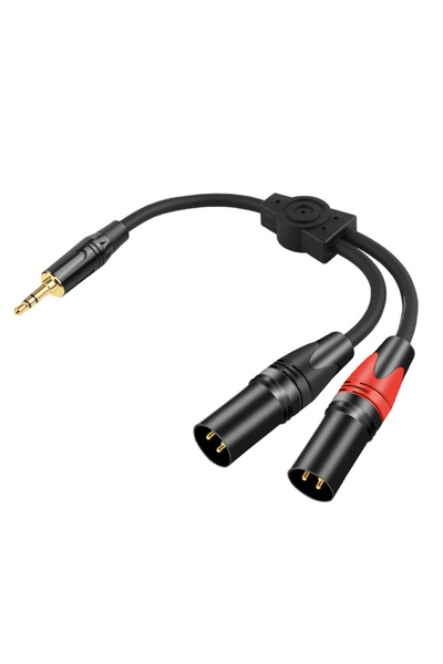 choice2 كابل صوت AUX بطول 0.5 متر أو أقل، من 3.5 ملم إلى 2XLR ذكر/أنثى، كابل ...