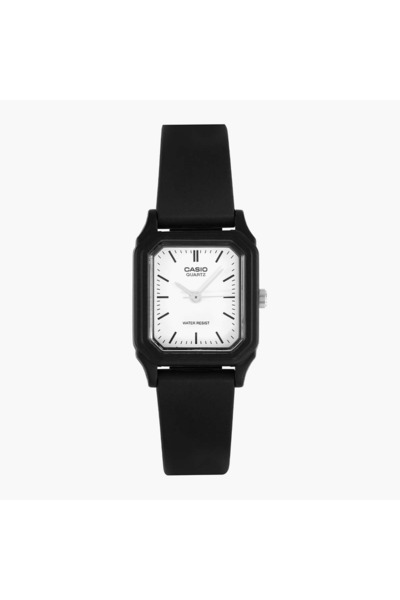 Casio Women's Black Analog Leather Strap Watch -LQ-142-7EDF