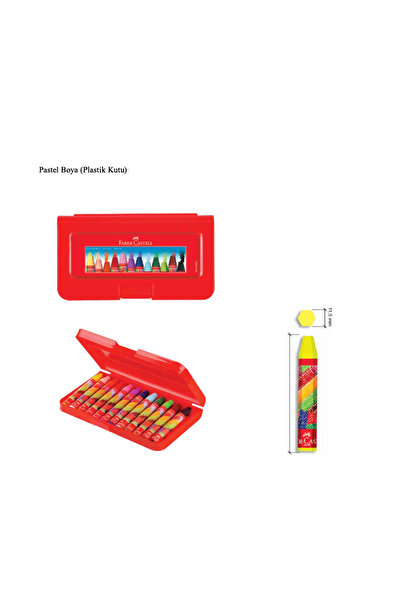 Faber Castell Plastik Kutu 12 Renk Pastel Boya