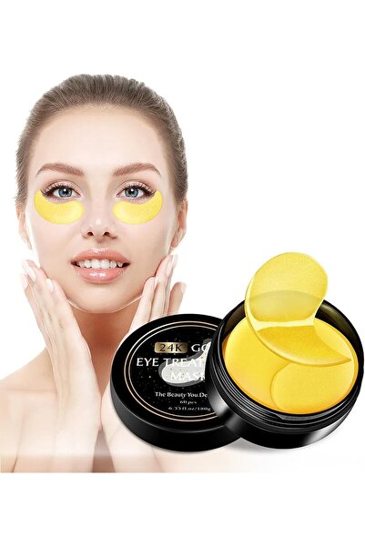 Saharaz 60 قطعة من أقنعة العين المطلية بالذهب عيار 24 قيراطاً، مضادة للشيخوخة...