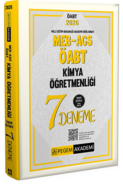 Pegem Akademi Yayıncılık 2026 MEB AGS ÖABT Kimya Öğretmenliği Tamamı Çözümlü ...