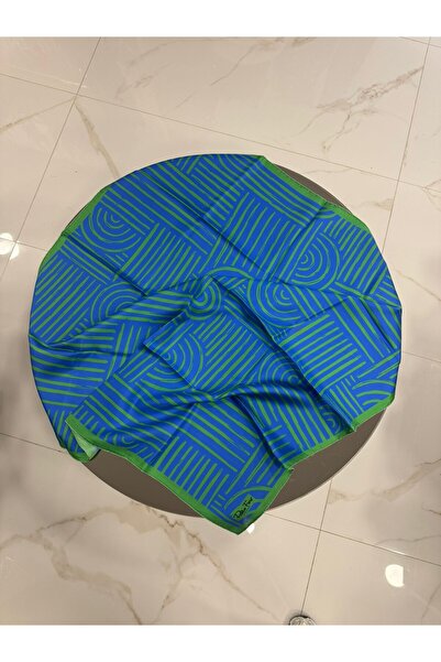 PAPLİO FERRE Γυναικείο Μεταξωτό Φουλάρι Tivil ΜΠΛΕ 90 x 90