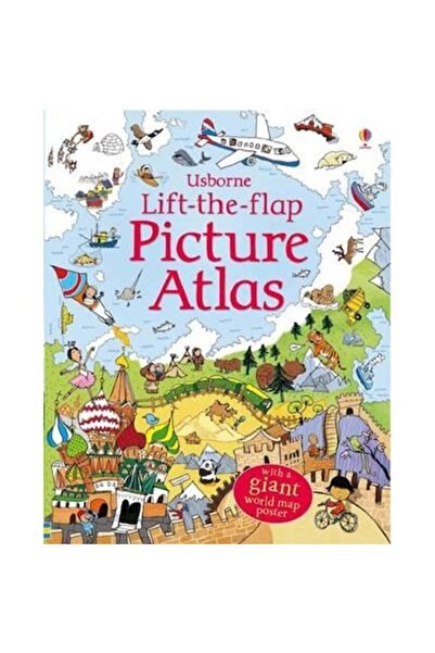 Usborne Publishing Atlas ilustrat cu clapete - Lift-the-Flap Picture Atlas