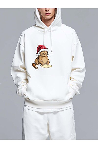 MIXSNOW سويت شيرت بغطاء رأس مطبوع قصة فضفاضة - نمط كاجوال عصري - هودي مريح بر...