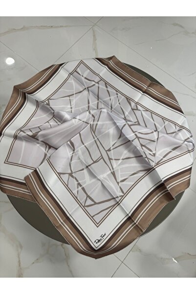 PAPLİO FERRE Γυναικείο Μεταξωτό Φουλάρι ΚΡΕΜ 90 x 90