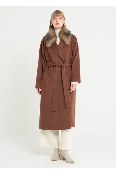 Armağan Fur Collar Coat