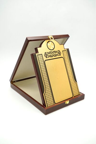 REX درع تكريم فاخر مقاس L مع صندوق خشبي و لوحة نحاسية للطباعة 69692