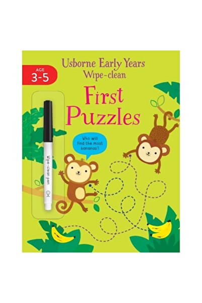 Usborne Caiet scrie si sterge Early Years Wipe-Clean First Puzzles