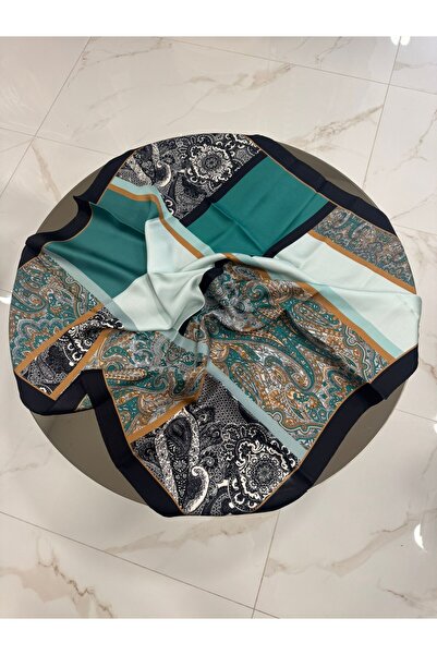 PAPLİO FERRE Γυναικείο Μεταξωτό Φουλάρι Tivil Αποκλειστικό ΠΡΑΣΙΝΟ 90 x 90