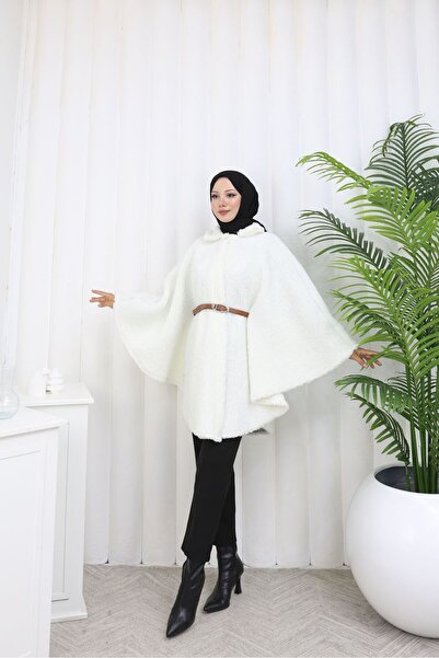 MİSS M.A.T FASHİON Teddyy Fabric Fur Coat Long Poncho